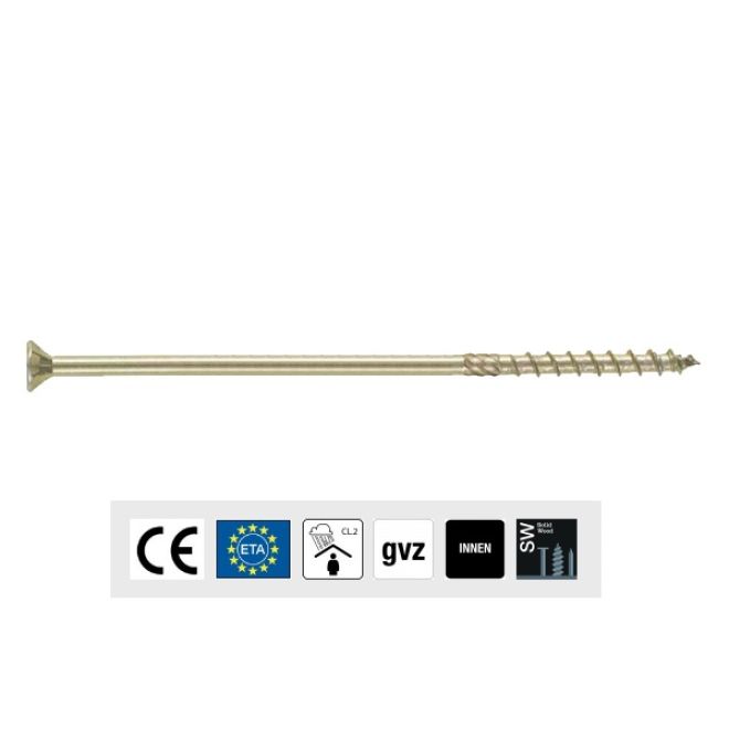 ESCRC Holzbauschrauben verzinkt - 8.0 x 100/54 T-40