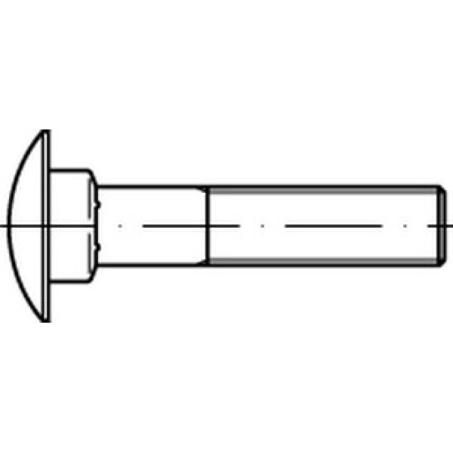 DIN 603 Flachrundschraube A2 - M 10 x 100