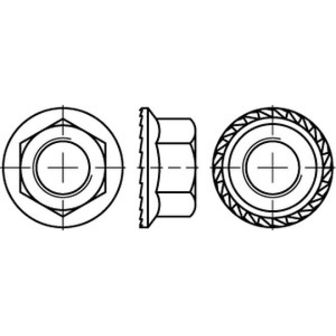 DIN 6923 Sechskantmutter mit Sperrverzahnung Edelstahl A2 - M 10 SW 15