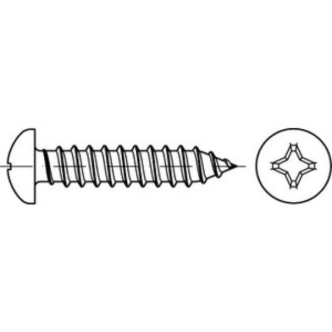 DIN 7981 Linsen-Blechschraube verzinkt C - H - 2,2 x 13
