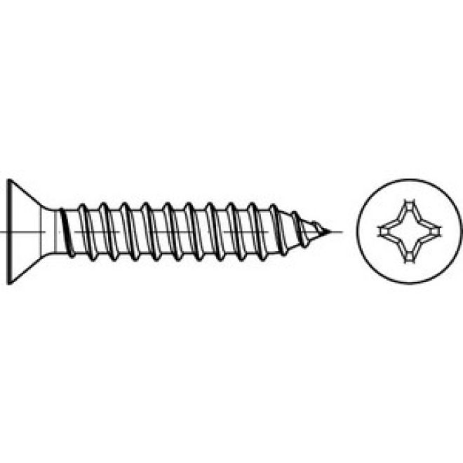 DIN 7982 Senk-Blechschraube verzinkt C - H - 2,2 x 13