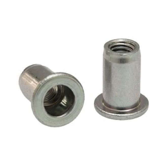 Blindnietmutter Flachkopf offen A2 - M 10 x 12 x 18,5 Kl.Lg. 0,8-3,0 mm