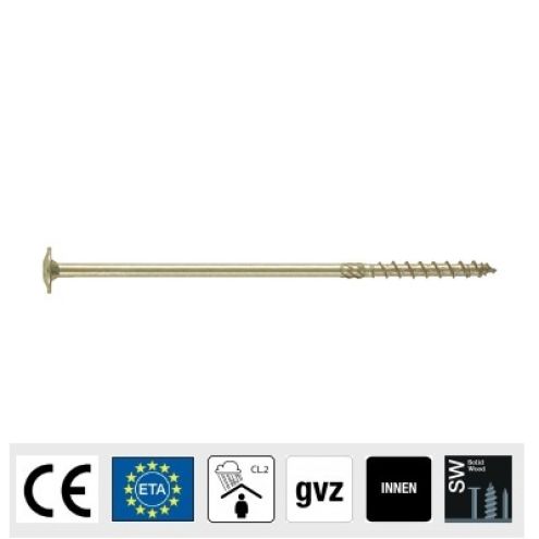 Tellerkopfschrauben verzinkt gelb ESCR