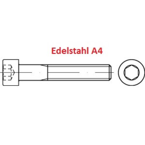 DIN 912 Zylinderschraube Edelstahl A4