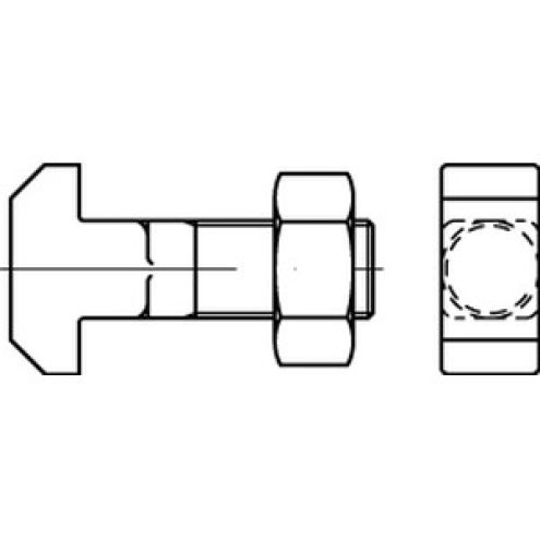 DIN 186 Hammerschraube mit Vierkant 4.6