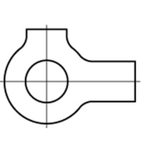DIN 463 Scheibe mit 2 Lappen Edelstahl A4