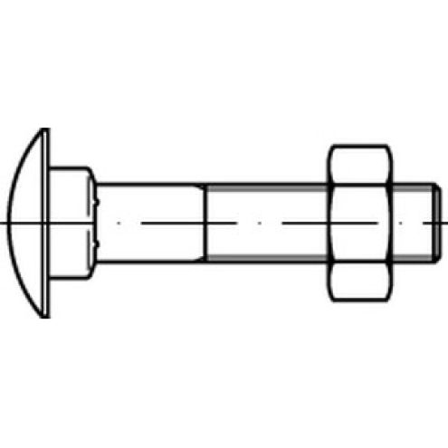 DIN 603 Flachrundschraube Mu 4.6 verzinkt