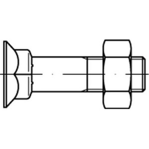 DIN 608 Senkschraube Mu 8.8 mit Vierkant