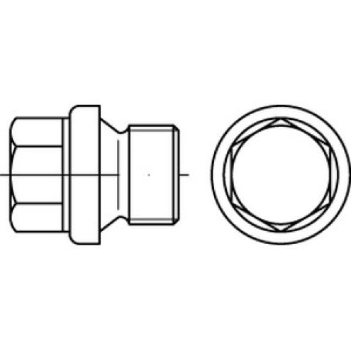 DIN 910 Verschlussschraube 5.8 verzinkt&nbsp;/&nbsp;DIN 910 Verschlussschraube 5.8 verzinkt - G 3/8