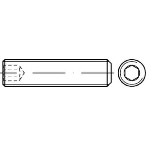 ISO 4026 / DIN 913 Gewindestift 45 H verzinkt&nbsp;/&nbsp;ISO 4026 / DIN 913 Gewindestift 45 H verzinkt - M 3 x 12