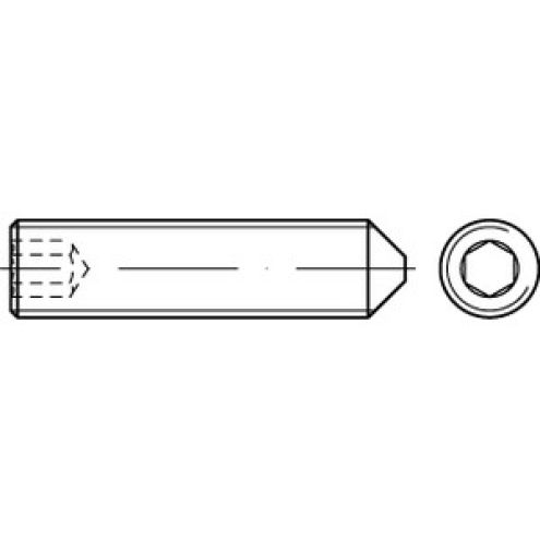 ISO 4027 / DIN 914 Gewindestift 45 H verzinkt
