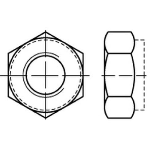 UNF ähn. DIN 980 Sechskantmutter 12 verzinkt - 1/2" - 20 UNF