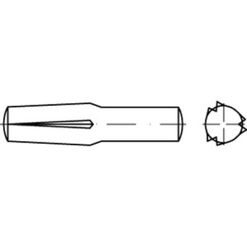 ISO 8741 / DIN 1474 Steckkerbstift Stahl