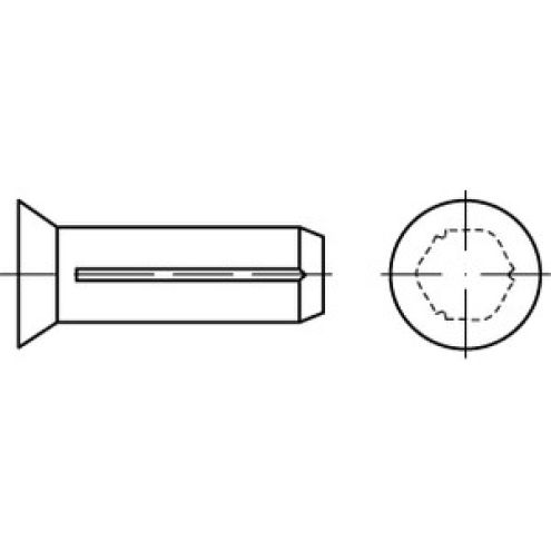 ISO 8747 / DIN 1477 Senkkerbnägel Stahl