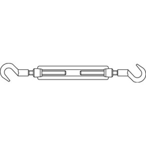DIN 1480 Spannschloss mit 2 Haken Edelstahl A4