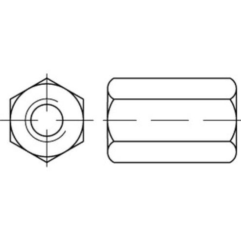 DIN 6334 Sechskantmutter Edelstahl A4