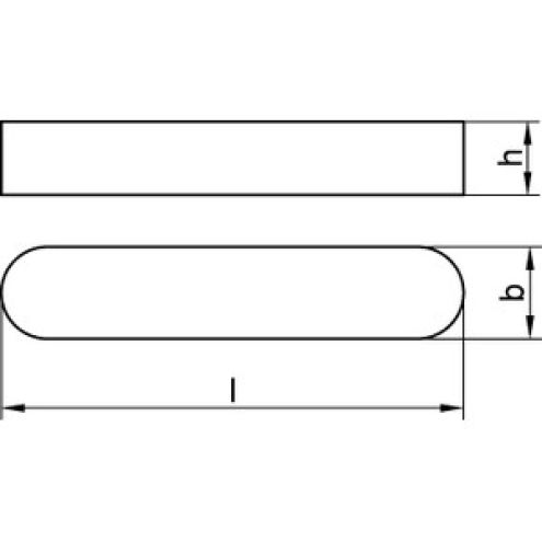 DIN 6885 Passfeder A4 Form A