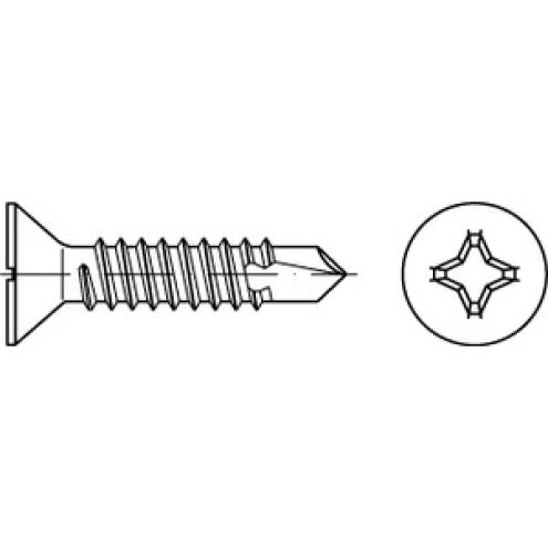 DIN 7504 Bohrschraube Senkkopf verzinkt P H