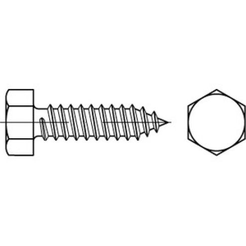 DIN 7976 Sechskant-Blechschrauben C A2