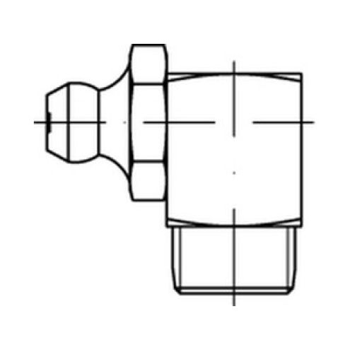 DIN 71412 Kegelschmiernippel verzinkt C 90 Grad