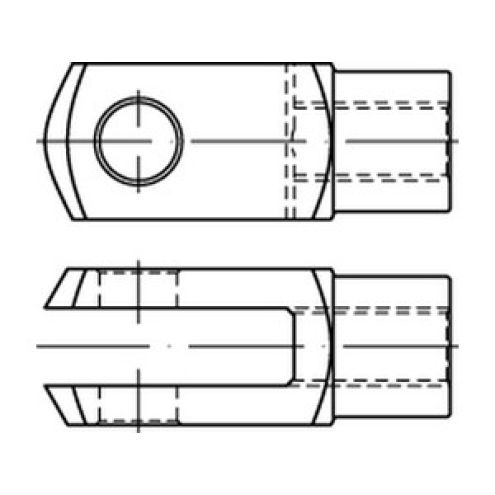 DIN 71752 Gabelköpfe Edelstahl A4