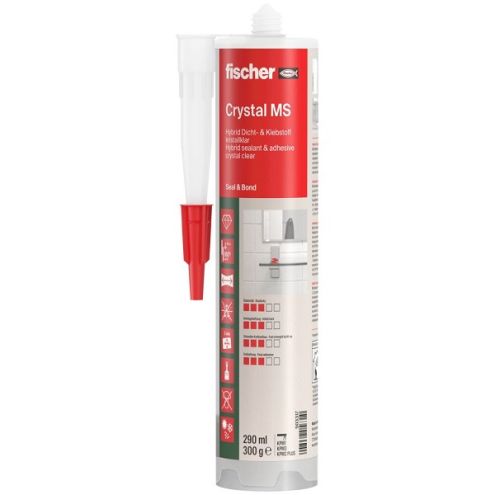 fischer Bauklebstoff Crystal MS 290 ml