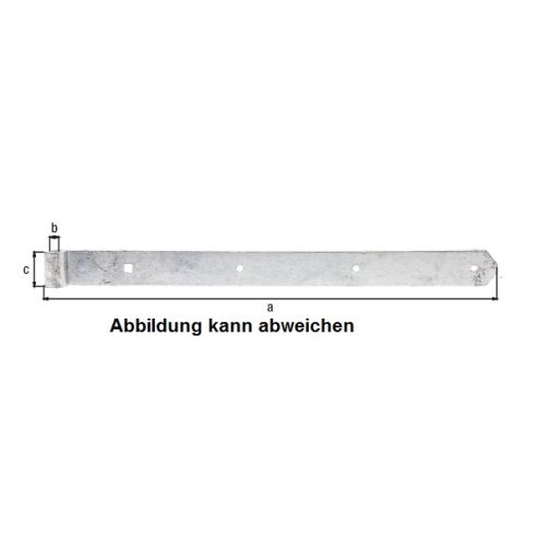 Ladenband gerade Abschluss abgerundet feuerverzinkt 20