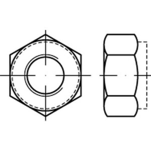 ISO 7040 Sechskantmutter mit Klemmteil Kl 8 verzinkt&nbsp;/&nbsp;ISO 7040 Sechskantmutter mit Klemmteil Kl 8 verzinkt - M 3 SW 5,5