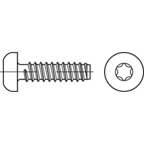 ISO 14585 Linsen-Blechschraube verzinkt F