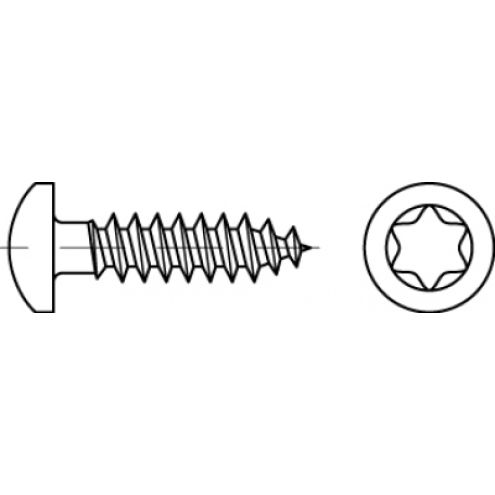 Spanplattenschraube Rundkopf verzinkt TX&nbsp;/&nbsp;Spanplattenschraube Rundkopf verzinkt TX - 4 x 16 -T20