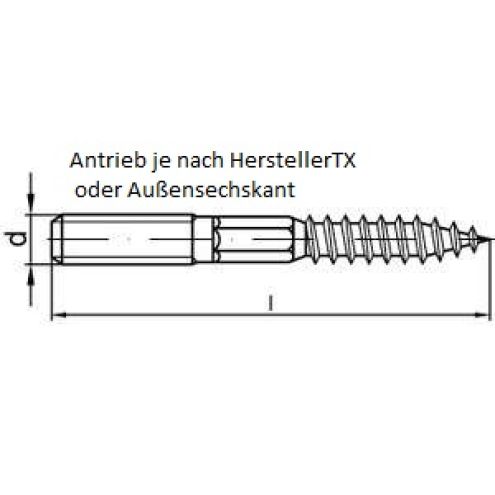 Stockschraube A2