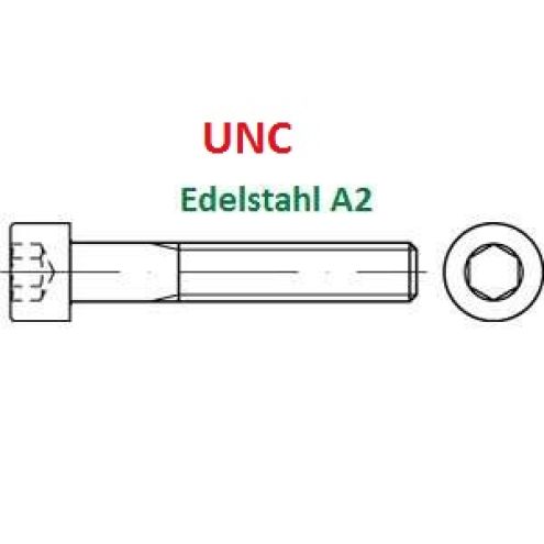 UNC ähn. DIN 912 Zylinderschraube A2